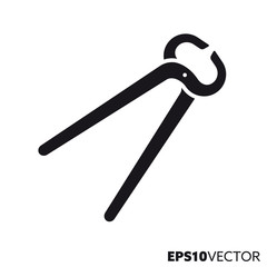 Pincers vector glyph icon
