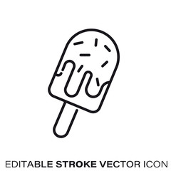 Sprinkled popsicle vector line icon