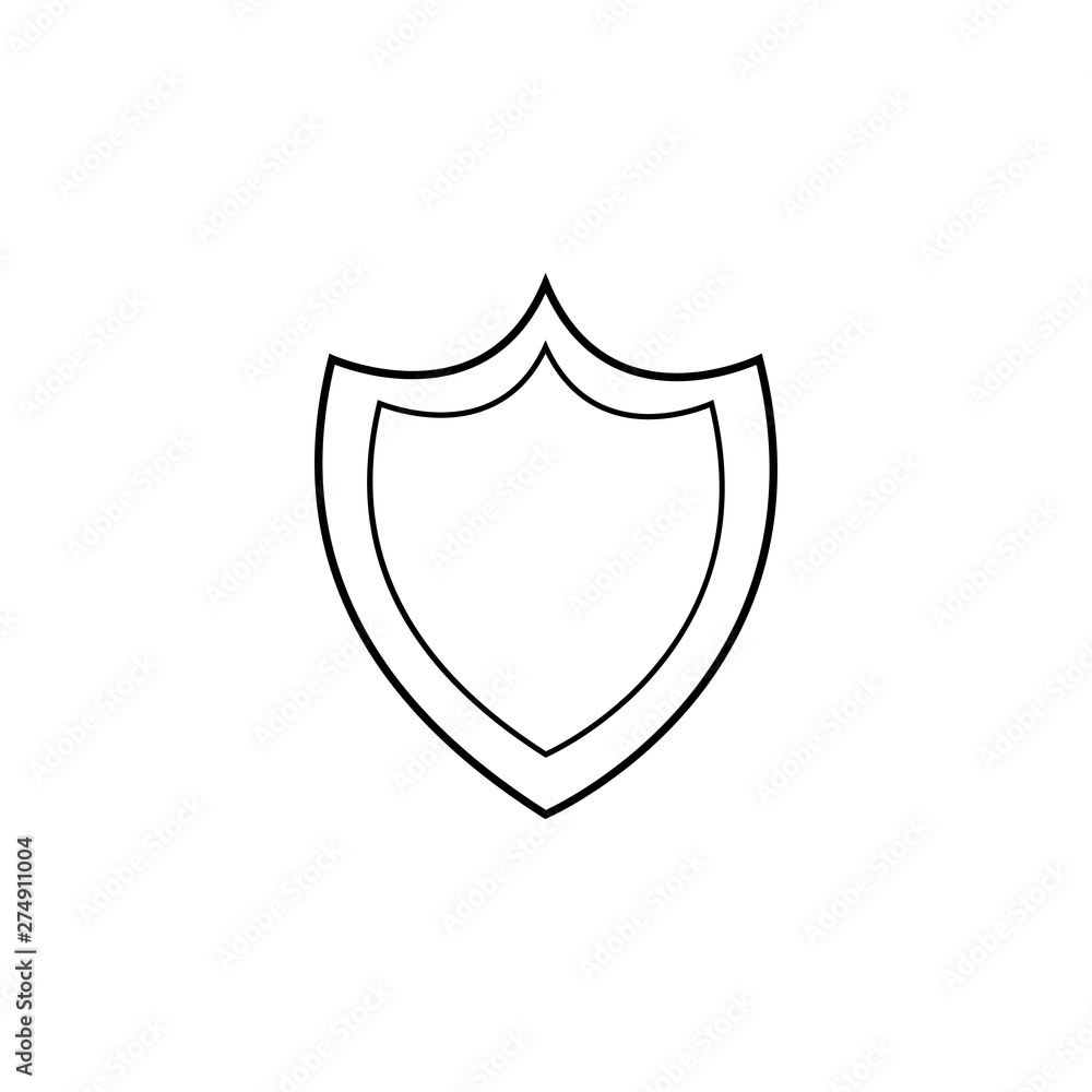 Aufkleber shield icon. element of web for mobile concept and web apps icon. outline, thin line icon for websit