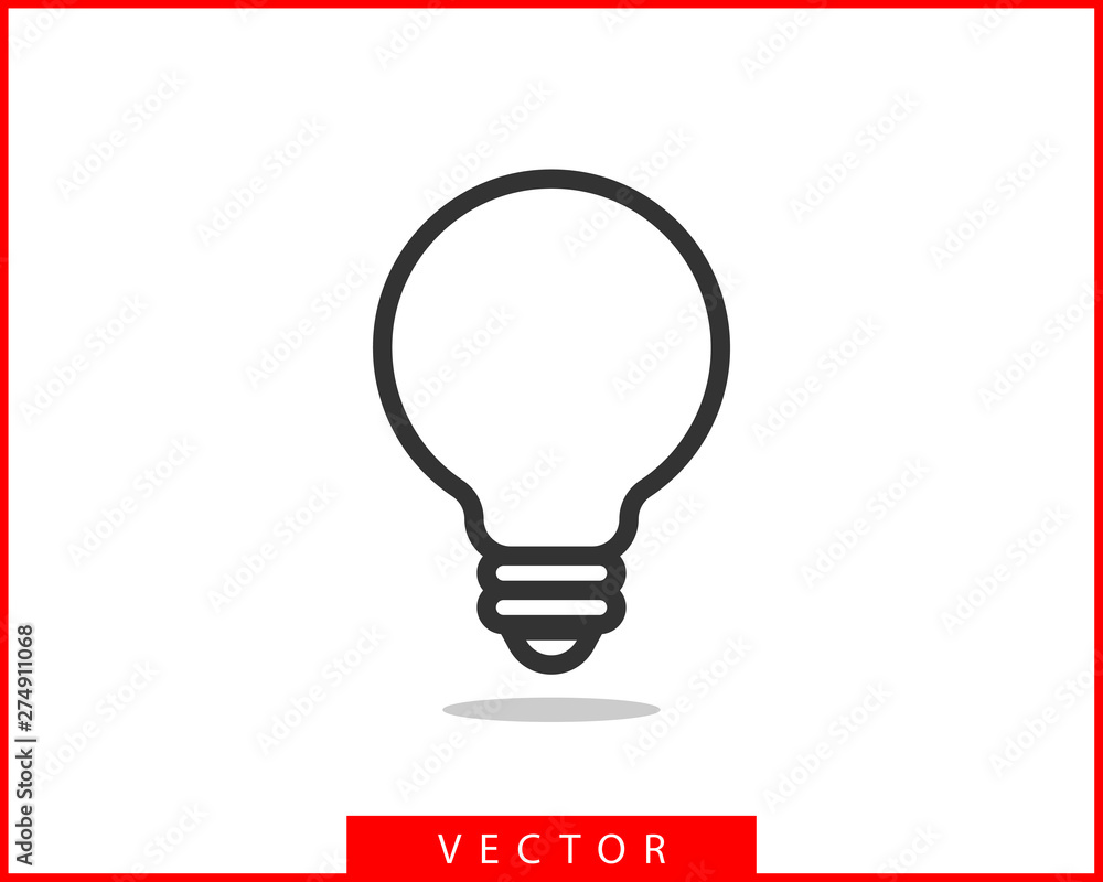 Poster light bulb icon vector. llightbulb idea logo concept. lamp electricity icons web design element. led
