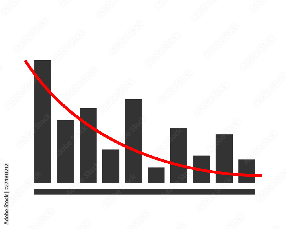 Poster charts and graphs vector. diagram icon template.