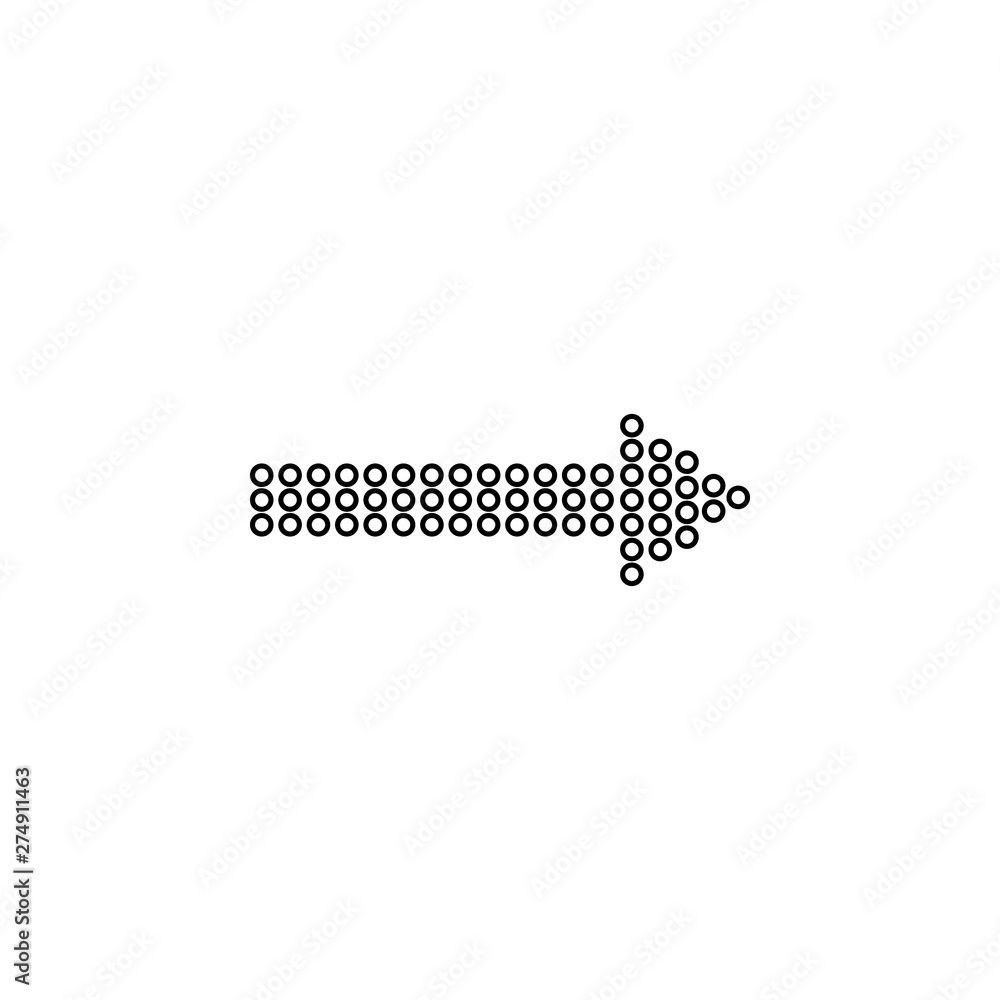 Aufkleber point arrow icon. element of web for mobile concept and web apps icon. outline, thin line icon for w