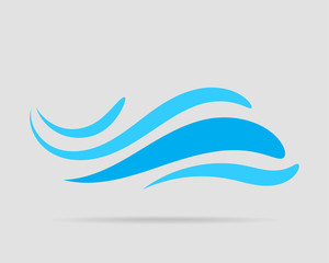 Fototapeta na wymiar Waves vector design. Water wave icon. Wavy lines isolated.