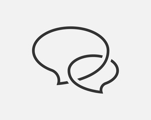 Fototapeta premium Talk bubble speech icon. Blank empty bubbles vector design elements. Chat on line symbol template. Dialogue balloon sticker silhouette.