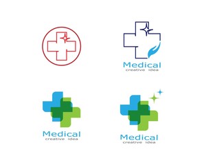 Obraz premium Health Medical Logo template vector illustration design