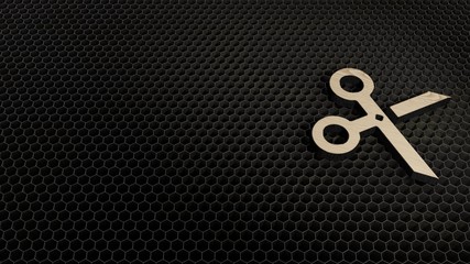 laser cut plywood symbol of cut