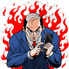 スマホ操作ビジネスマン