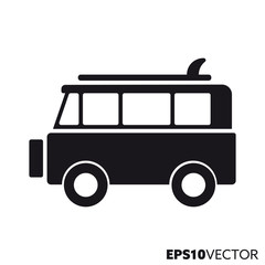 Surfer van vector glyph icon