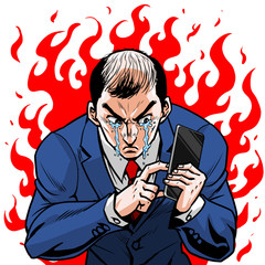 スマホ操作ビジネスマン