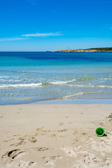 Crystal clear blue Mediterranean sea water on St.Croix Martigues beach, Provence, France