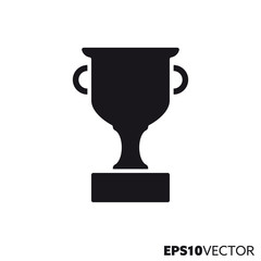 Championship trophy vector glyph icon
