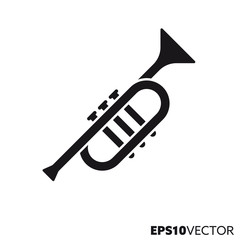 Trumpet vector line icon