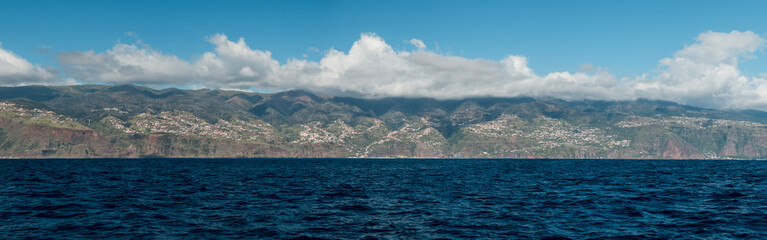 Panoramic view of Madeira from the Ocean