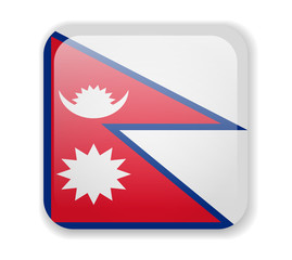 Obraz premium Oman flag bright square icon on a white background