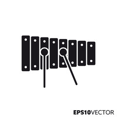 Xylophone vector glyph icon