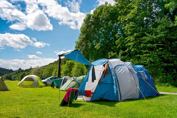 Camping mit Zelt