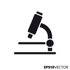 Microscope vector glyph icon