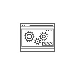 Fototapeta premium Website Optimization Line Icon