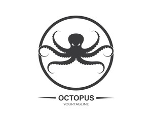 octopus icon logo vector illustration design