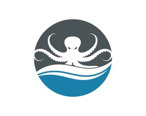 octopus icon logo vector illustration design