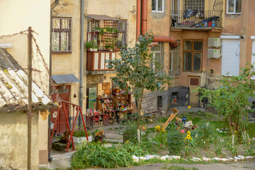 Old Lviv courtyard, the city of Lviv. Ukraine. August 2016 © Игор Чусь