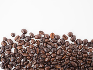 coffee beans on white background
