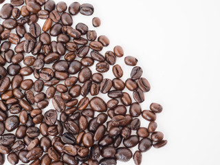 coffee beans on white background