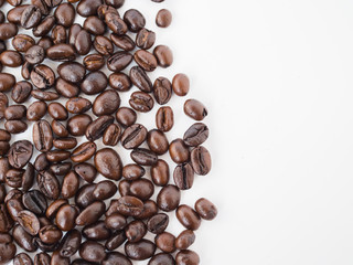 coffee beans on white background