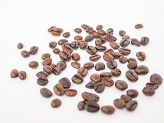 coffee beans isolated on white background