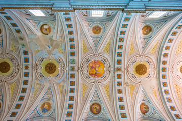 Obraz premium Interior and exterior of churches on the island of Sardinia