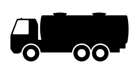 Silhouette of a truck.