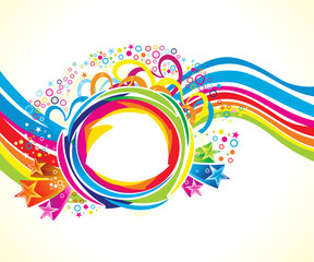 Obraz premium abstract artistic creative rainbow wave explode