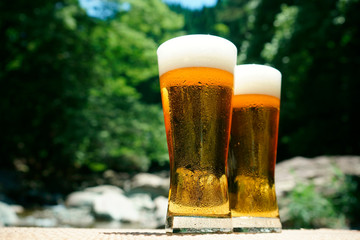 ビール　キャンプ　アウトドア