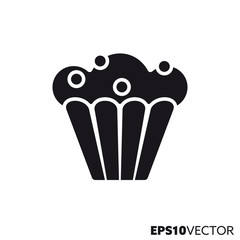 Muffin or cupcake vector glyph icon