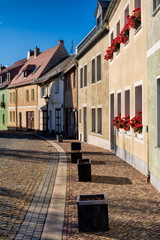 sanierte altstadt in wurzen, deutschland