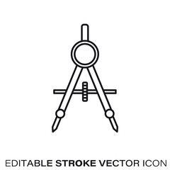 Compass vector line icon