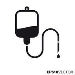 Blood bag vector glyph icon