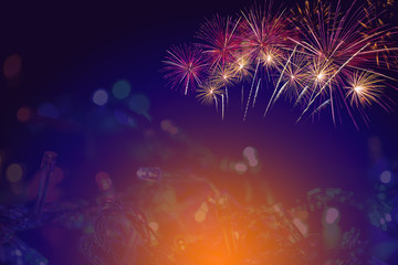 Obraz na płótnie Canvas colorful fireworks