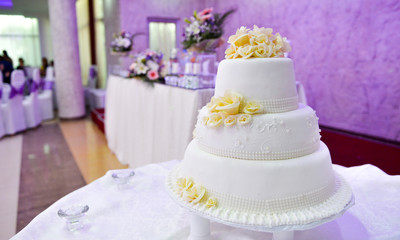 cake decorated with flowers