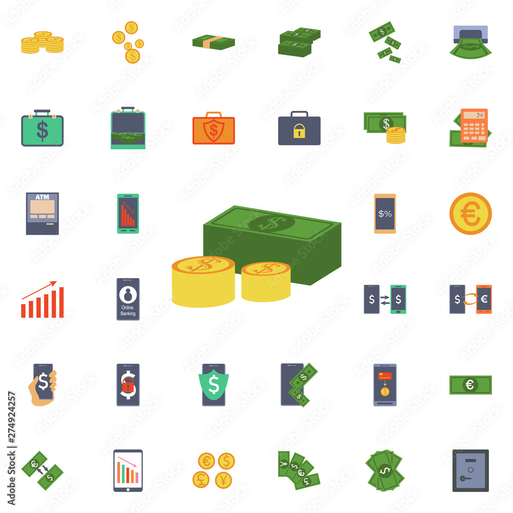 Poster money icon. universal set of banking for website design and development, app development