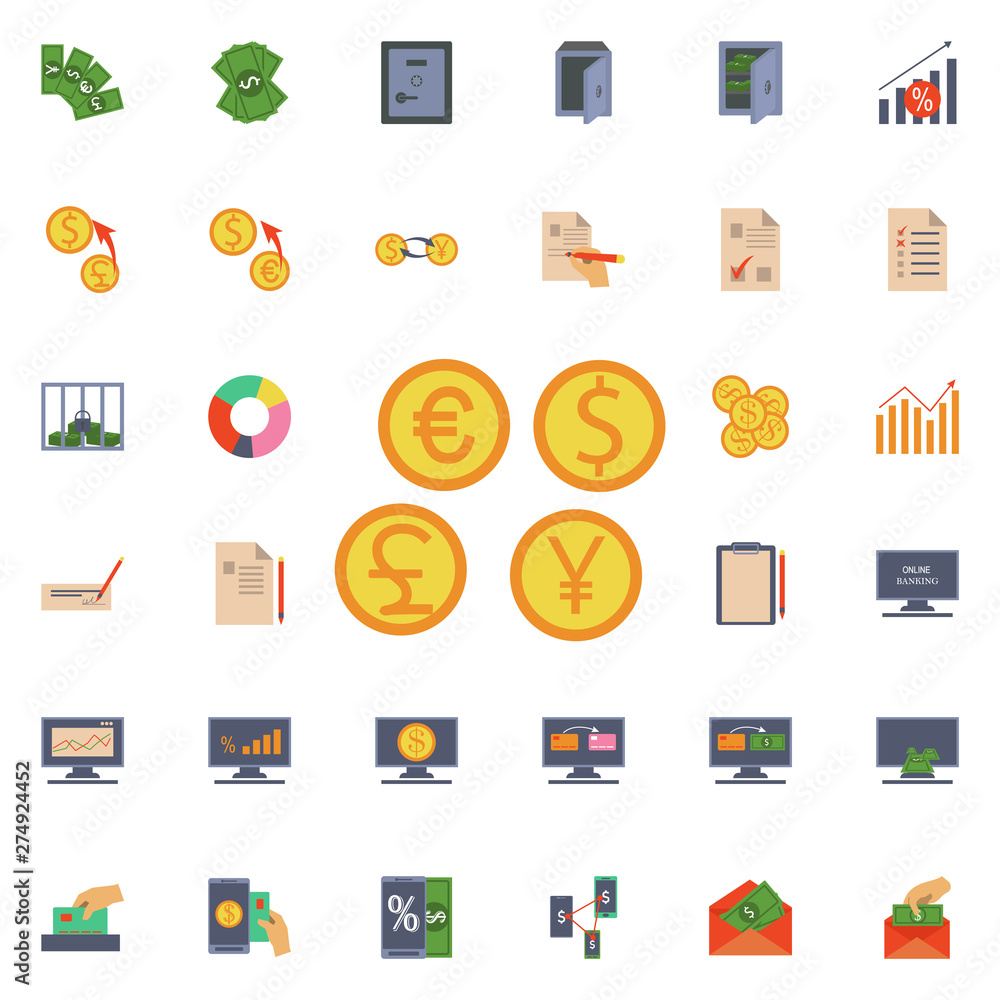 Poster coins of different currencies icon. universal set of banking for website design and development, app