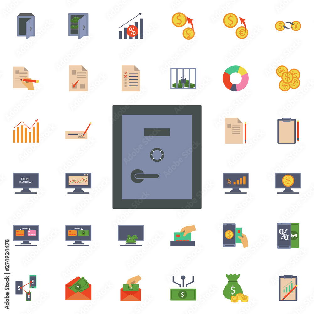 Poster safe icon. universal set of banking for website design and development, app development