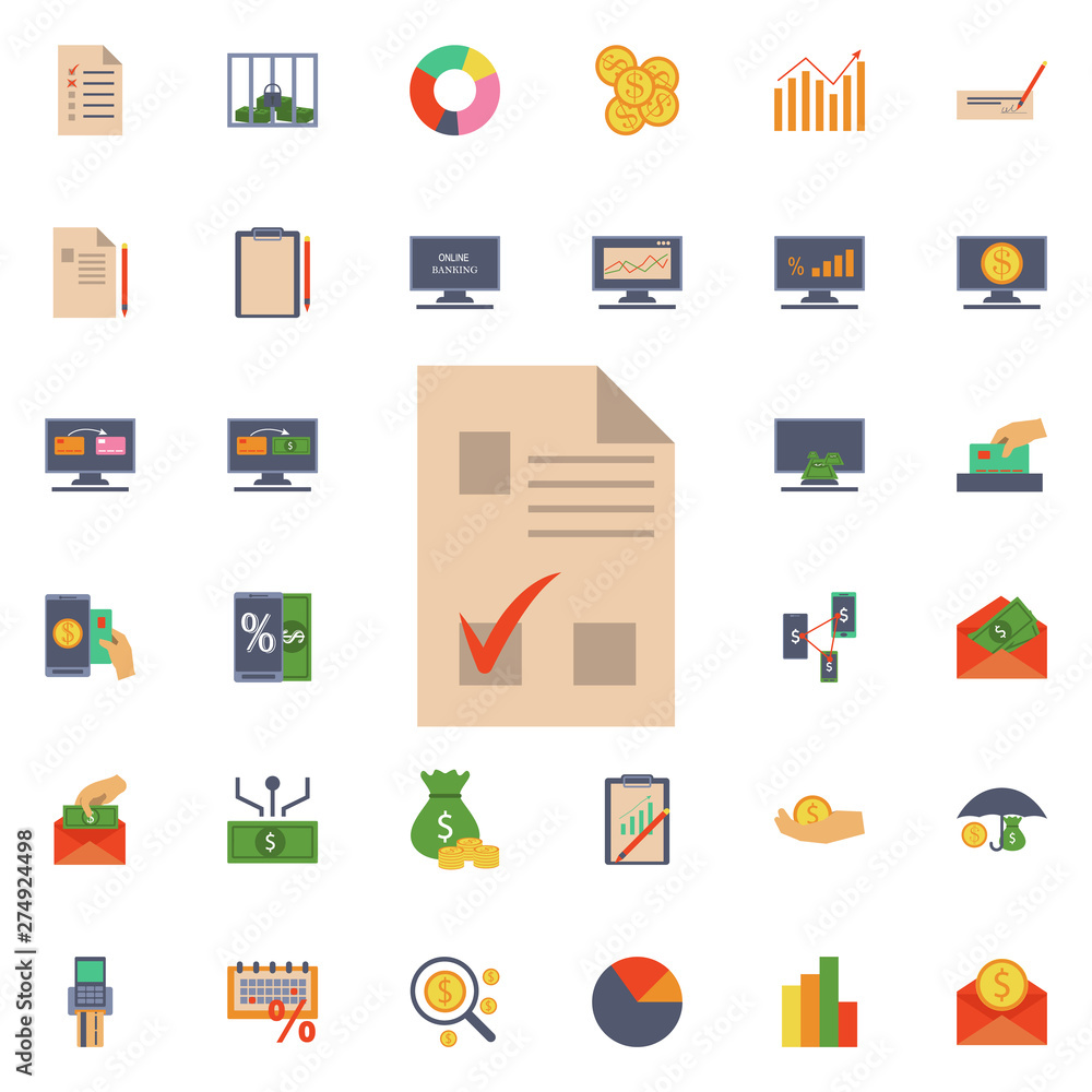 Poster questionnaire icon. universal set of banking for website design and development, app development