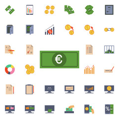 Euro banknote icon. Universal set of banking for website design and development, app development