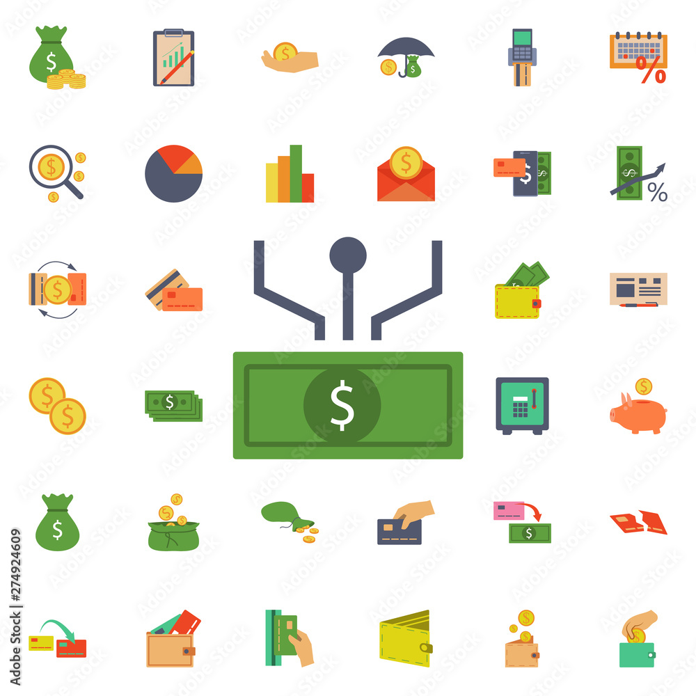 Poster money and communication icon. universal set of banking for website design and development, app devel