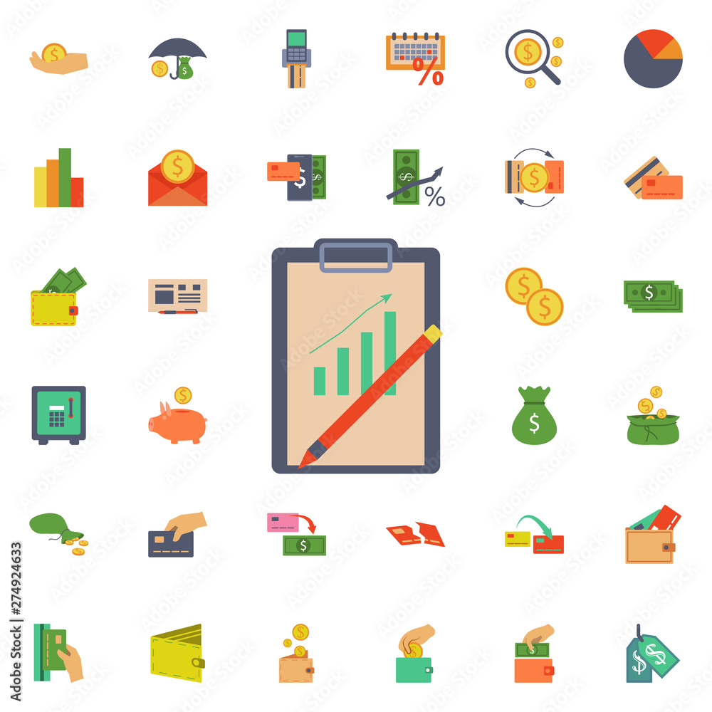 Poster umbrella coin and a bag of money icon. universal set of banking for website design and development, 