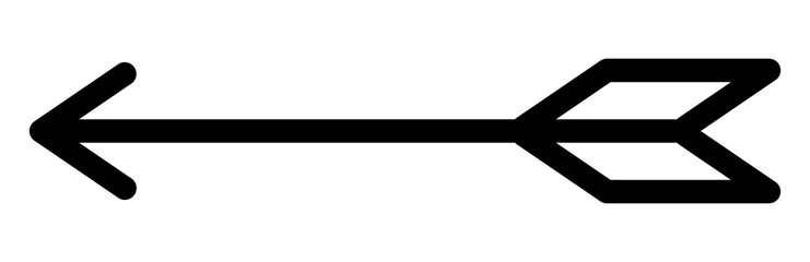 Arrow feather icon. Vector cupid arrow.