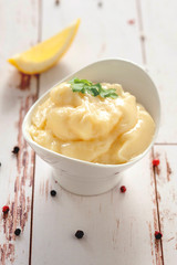 Mayonnaise sauce.