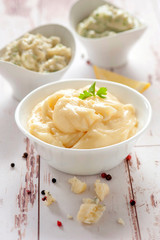 Mayonnaise sauce.