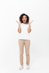 Full length of a happy young african woman